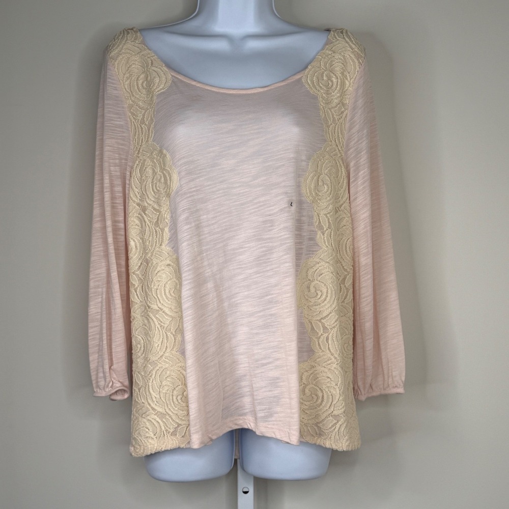 American Eagle Tops‎ Woman Large New Lace Front Long Sleeve Boho Romantic